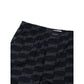 Black Cotton Bermuda Shorts
