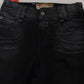 Black Washed High Waist Flared Denim Casual Pants Jeans