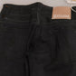 Black Washed Low Waist Regular Leg Denim Pants