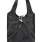 Black Buffalo Leather Shoulder Bag
