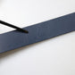 Blue Leather Classic Metal Logo Buckle Belt