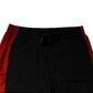 Black Red Leopard Print Nylon Jogger Pants