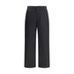 Black Cotton Casual Pants