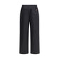Black Cotton Casual Pants