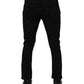 Black Cotton Stretch Skinny Men Denim Jeans