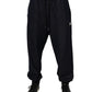 Black Cotton Blend Men Jogger Trouser Pants