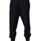 Black Cotton Blend Men Jogger Trouser Pants