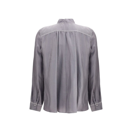 Gray Silk Shirt