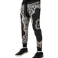 Black Cotton Bandana Jogger Sweatpants Pants