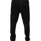 Black Cotton Men Jogger Sweatpants Pants