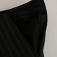 Black High Waist Straight Dress Trouser Pants
