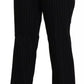 Black High Waist Straight Dress Trouser Pants