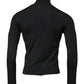 Black Wool Turtle Neck Men Pullover Sweater