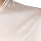 Off White Silk Henley Short Sleeves T-Shirt