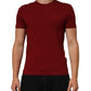 Maroon Cotton Crew Neck Short Sleeves T-Shirt