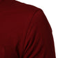 Maroon Cotton Crew Neck Short Sleeves T-Shirt