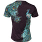 Violet Peacock Feather Men Crew Neck T-Shirt