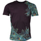 Violet Peacock Feather Men Crew Neck T-Shirt