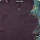Violet Peacock Feather Men Crew Neck T-Shirt