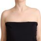 Black Lyocell Strapless Straight Trouser Jumpsuit