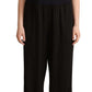Black Lyocell Strapless Straight Trouser Jumpsuit