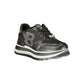 Black Polyester Women Sneaker