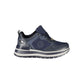 Blue Polyester Athletic Sneakers