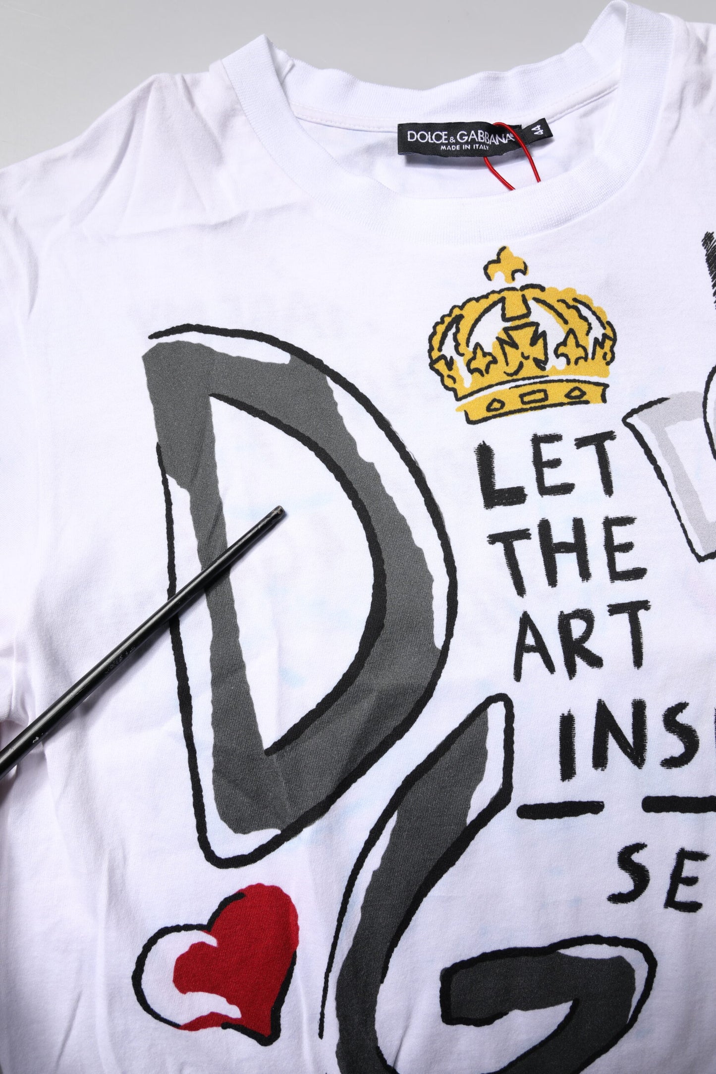 White Graphic Crew Neck Short Sleeves T-shirt