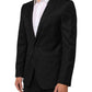 Black MARTINI 2 Buttons Suit Jacket Blazer