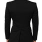 Black SICILIA Double Breasted Jacket Blazer