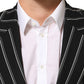 Black Stripes SICILIA 1 Button Suit Blazer
