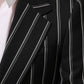 Black Stripes SICILIA 1 Button Suit Blazer