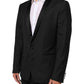 Black Wool GOLD 1 Button Suit Coat Blazer