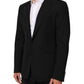Black Wool 2 Buttons Suit Men Jacket Blazer