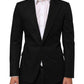 Black Wool 2 Buttons Suit Men Jacket Blazer