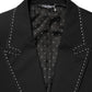 Black SICILIA 2 Buttons Suit Jacket Blazer