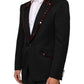 Black SICILIA Crystal Embellished Men Blazer