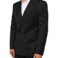 Black Stripes SICILIA 1 Button Suit Blazer