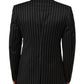 Black Stripes SICILIA 1 Button Suit Blazer