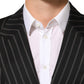 Black Stripes SICILIA 1 Button Suit Blazer