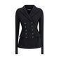 Black Fleece Wool Coat