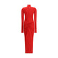 Red Polyester Cocktail Dress