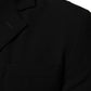 Black Wool Double Breasted Men Jacket Blazer