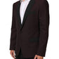 Maroon Wool 2 Buttons Suit Jacket Blazer