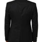 Black White MARTINI 1 Button Men Suit Blazer