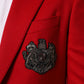 Red Cashmere 2 Buttons Suit Jacket Blazer