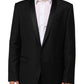 Black Wool GOLD 1 Button Men Suit Blazer