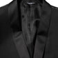 Black Wool GOLD 1 Button Men Suit Blazer