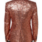 Pink Sequin SICILIA 1 Button Men Suit Blazer