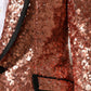 Pink Sequin SICILIA 1 Button Men Suit Blazer